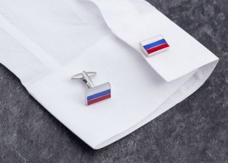 Запонки Российский флаг