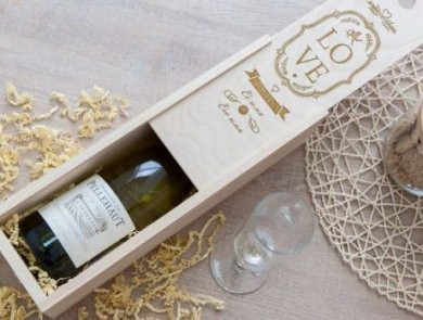 Коробка для вина с гравировкой