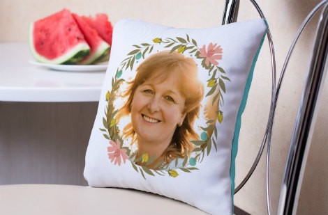 Подушка с фото Цветочное настроение