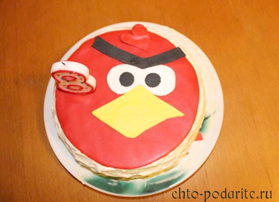 Торт в стиле Angry Birds