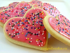 печенье в форме сердечка