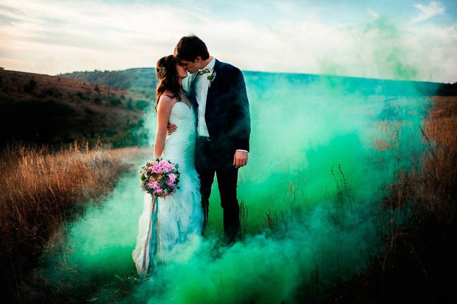 дымовые шашки для свадебной фотосессии